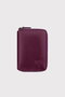 Zoozie Bags Tarjetero de Cuero Auténtico Color Damson Red